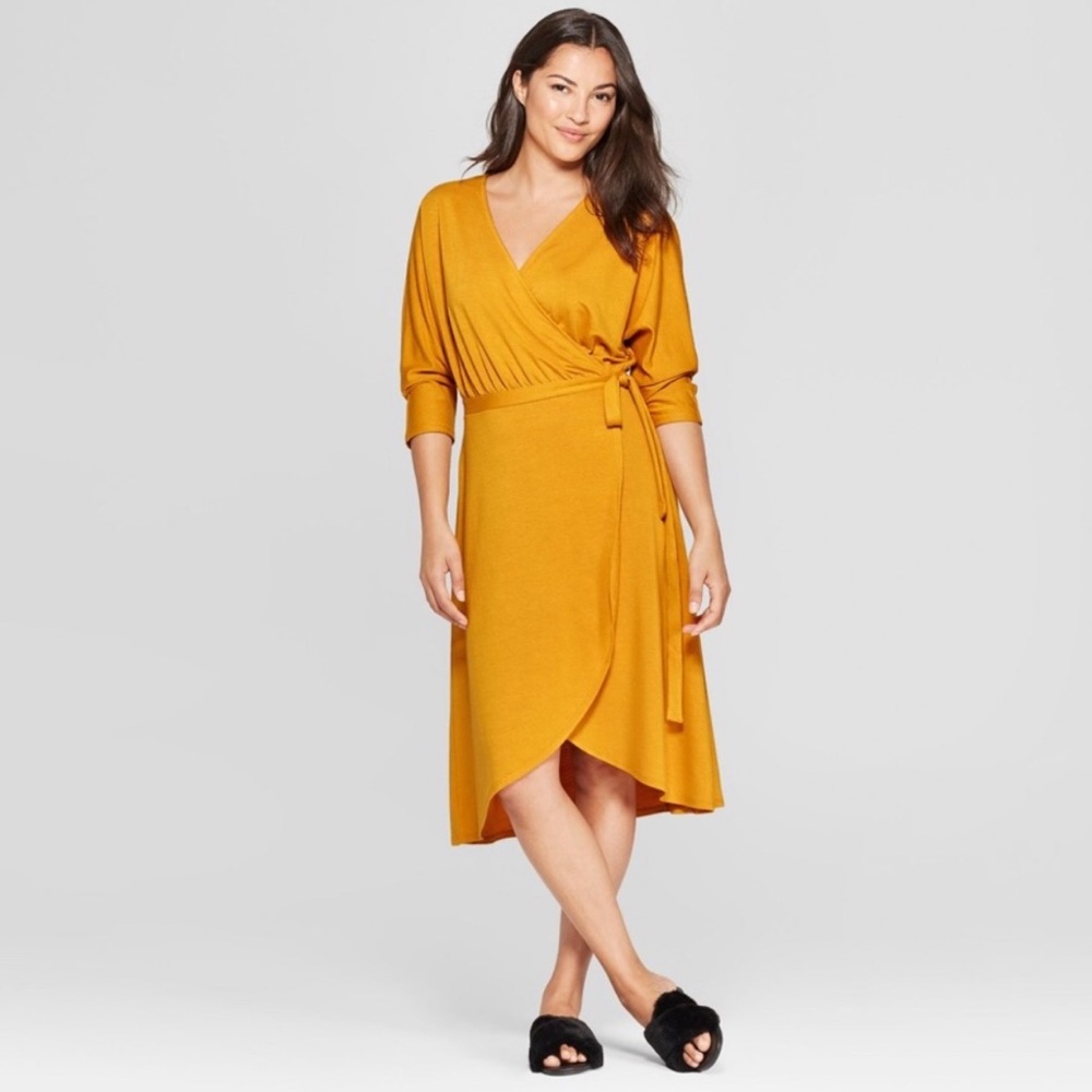 Mustard Wrap Dress